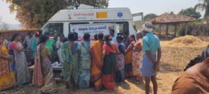 Tribal community members receiving healthcare services at a mobile medical camp organized by Janjati Kalyan Ashram.